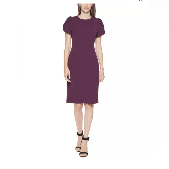 🆕 Calvin Klein Suede Dress, Knee Length, Size 2 - Picture 1 of 8